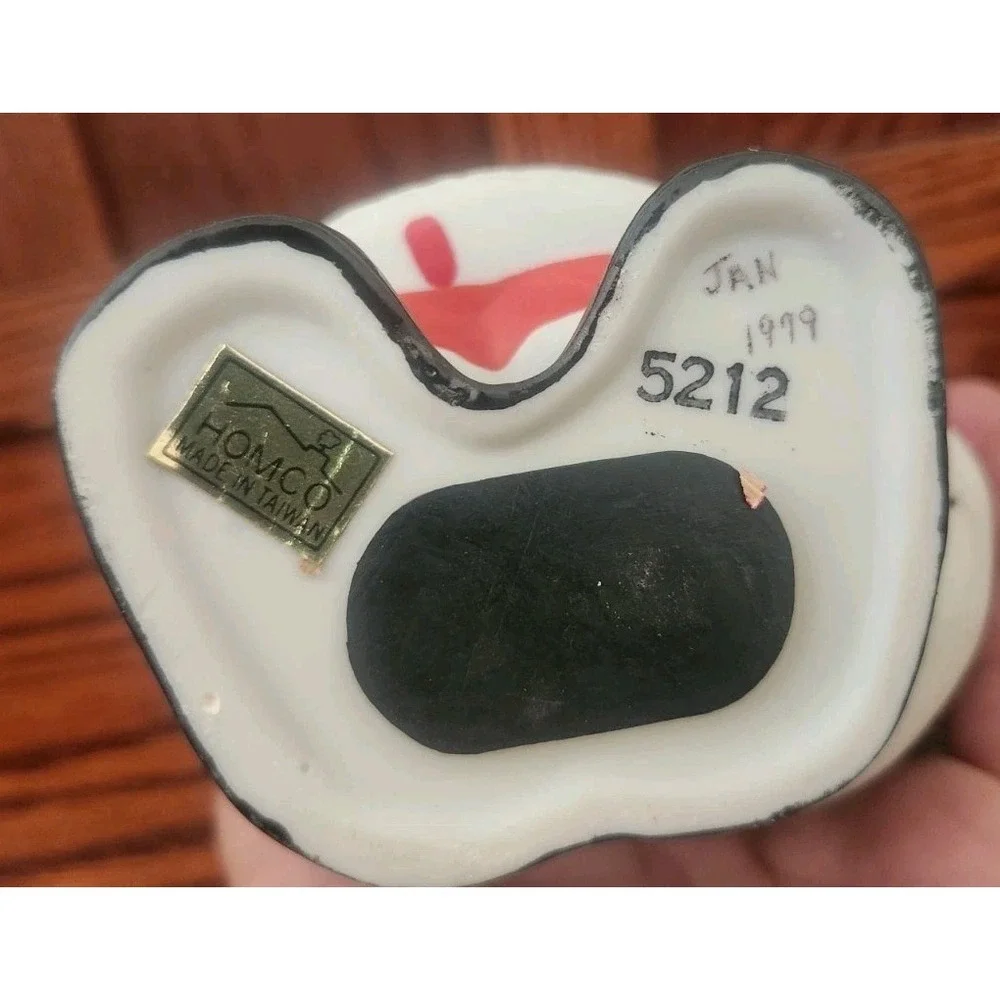 Homco Santa Claus With Mouse Coin‎ Bank /figurine Ceramic Christmas 5212 Vtg